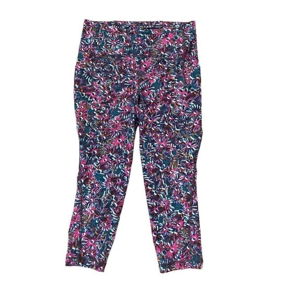 Lululemon Swift Speed High-Rise Crop Leggings Floral Electric Multi Pink Teal 8 - Picture 1 of 5